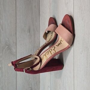 Sam Edelman Womens Leather Yaro Ankle Pump Heels shoes sz 8.5